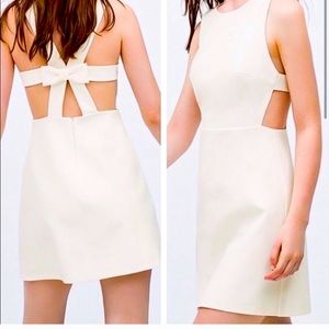 Zara white bow dress